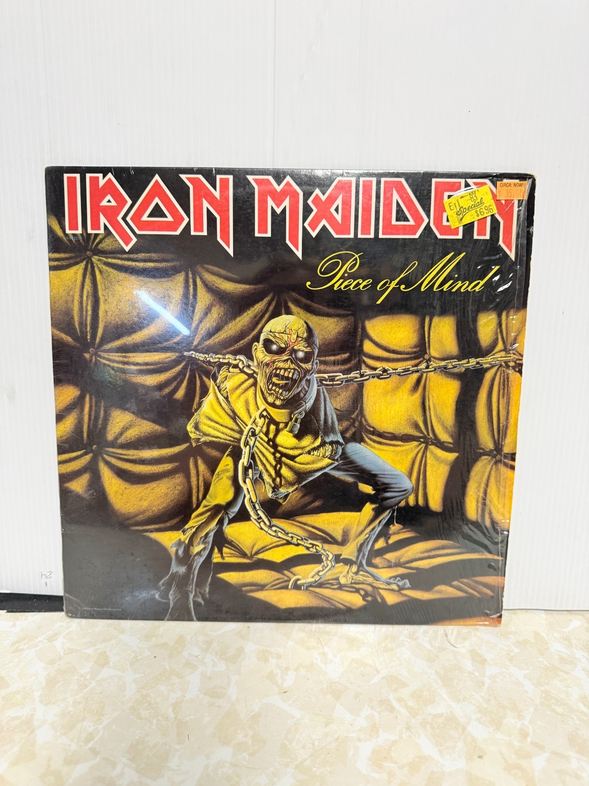 Iron Maiden Piece of Mind LP 1983 Jacksonville Pressing G+/VG
