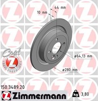 2X Bremsscheibe Coat Z Zimmermann 150.3489.20 FüR Mini R57 R56 Clubman R55 R59