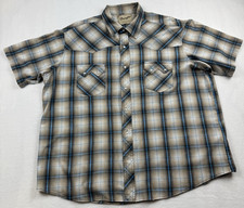 Wrangler Men's Western Pearl Snap Short Sleeve Shirt See Pics for sizing no Tag