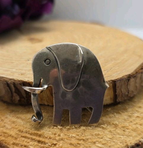 Vintage Mexiko Hecho en Tasco Maricela Sterling Modernist Elefant Anstecknadel Brosche