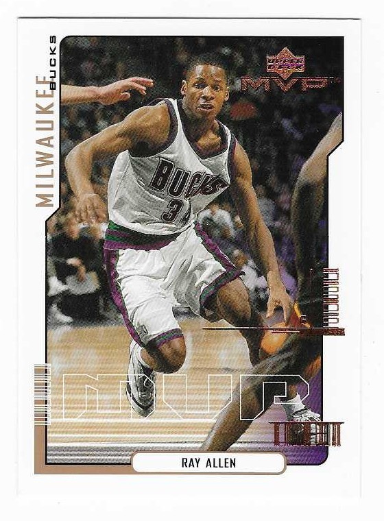 2000-01 Upper Deck MVP Ray Allen Milwaukee Bucks Basketball #90 HOF