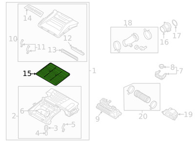 Hyundai Engine Air Filter 28113-G2700  GENUINE 