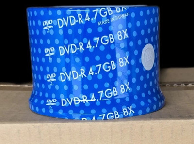 DVD-R 8X 4.7GB/120Min White Inkjet Hub Printable Blank Recordable Disc 50pc