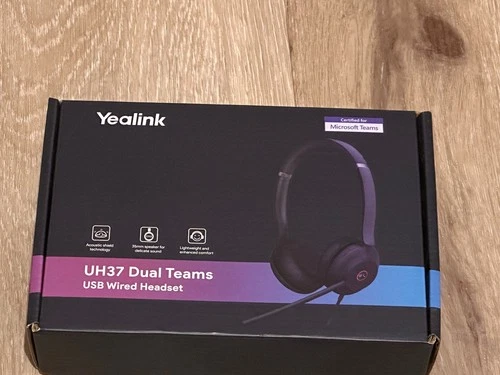 Yealink UH37 Dual USB Headset (Dual Teams Edition) Earpiece Mic