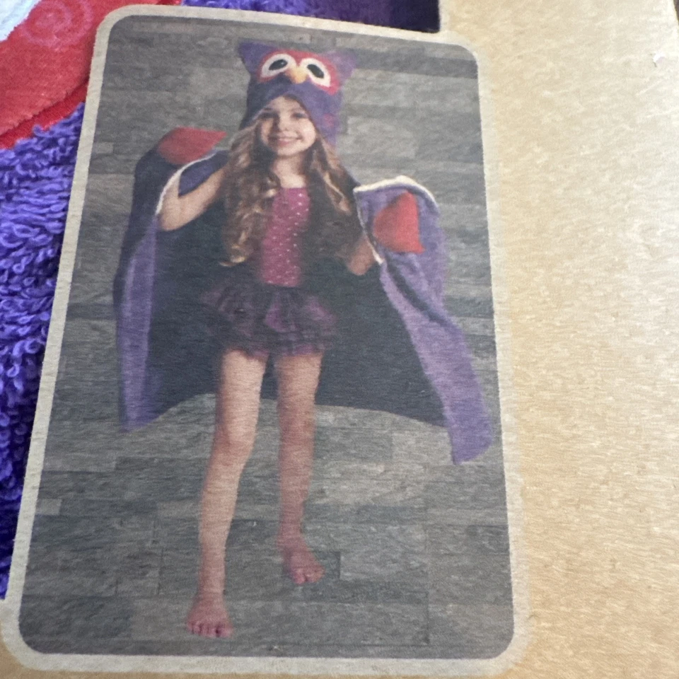 Zoocchini Kids Baby Hooded Purple Owl Beach Bath Towel 50" x 22" - Image 2 of 4