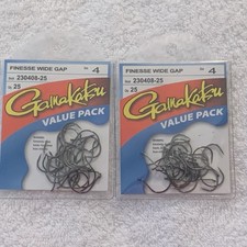 (LOT OF 2) GAMAKATSU FINESSE WIDE GAP HOOKS S...
