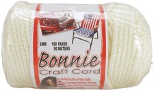 Pepperell Bonnie Macrame Craft Cord 6mmX100yd-Ivory