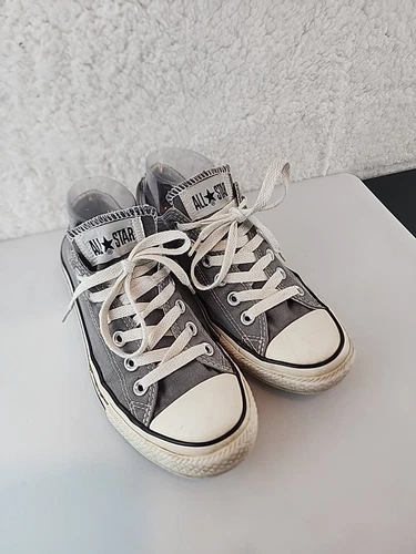 Scarpe da donna Converse All Star grigie Chuck Taylor in tela taglia 7 5