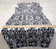 FLASH SALE!! Womens Emma & Michele Fitted Sleeveless Dress 10 Medium Black White