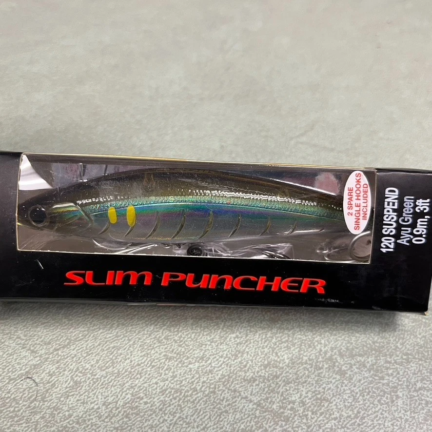 2- SEBILE Perforadora Delgada 120 4 3/4" 7/8 OZ Suspensión Jerkbait Color VERDE AYU Foto 3 de 4