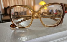 Vintage Mod big bold 1980-90s Oscar De La Renta Womens Square Eyeglasses brown