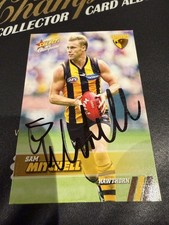 Signed 2008 HAWTHORN HAWKS AFL Card SAM MITCHELL