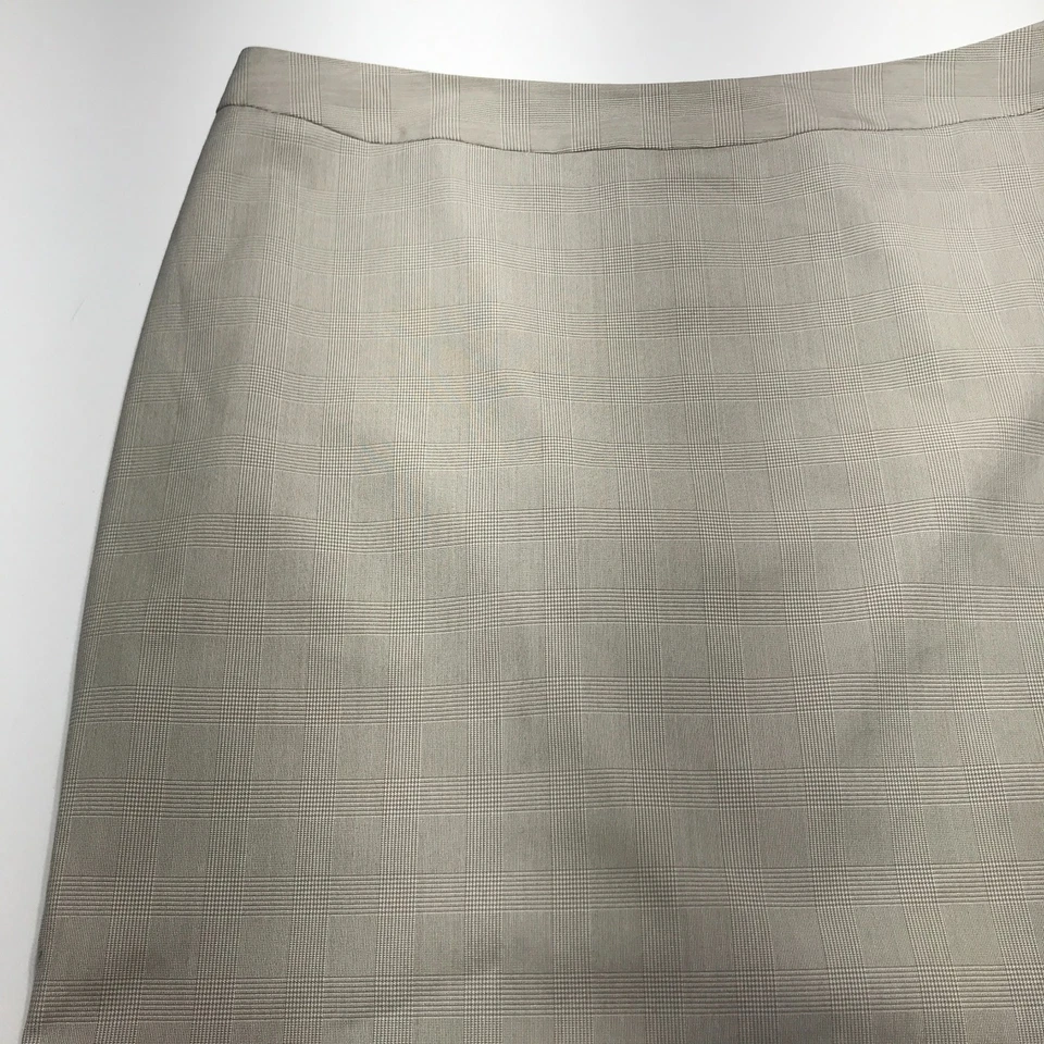 Falda Lane Bryant para mujer 14 carrera trabajo Glen falda recta a cuadros en tostado elástico Foto 3 de 4