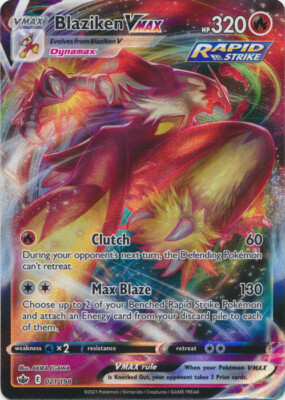 Blaziken VMAX - 021/198 Ultra Rare Chilling Reign NM Pokemon TCG