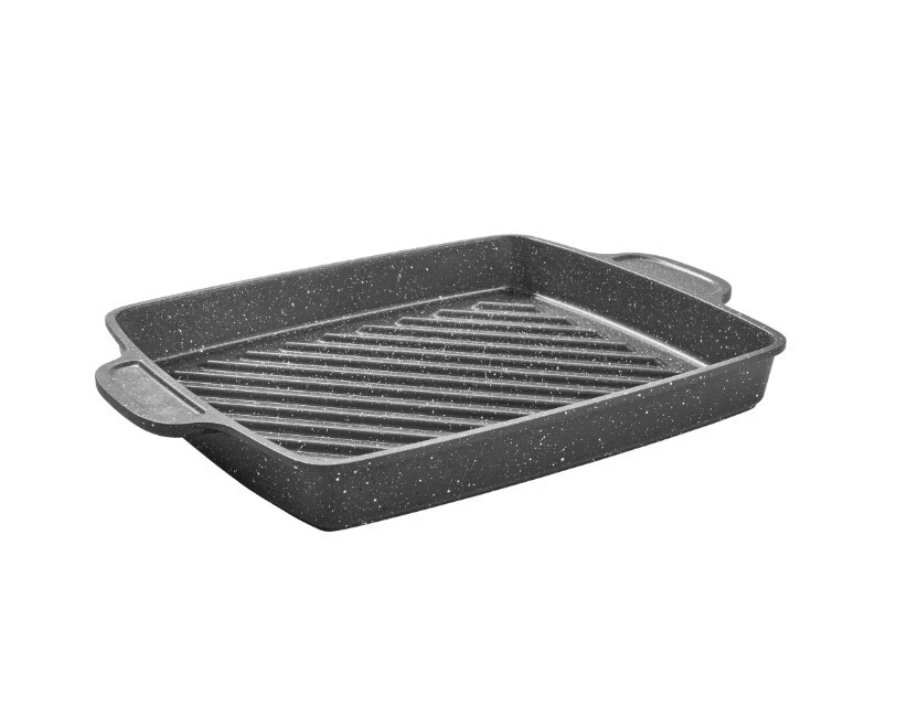 The Pioneer Woman 12 in Square Non-slip Handle Cast Aluminum Steak Pan
