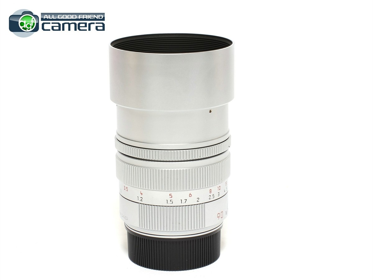 Leica Summicron-M 90mm F/2 E55 Lens Pre-ASPH. Silver/Chrome *EX+
