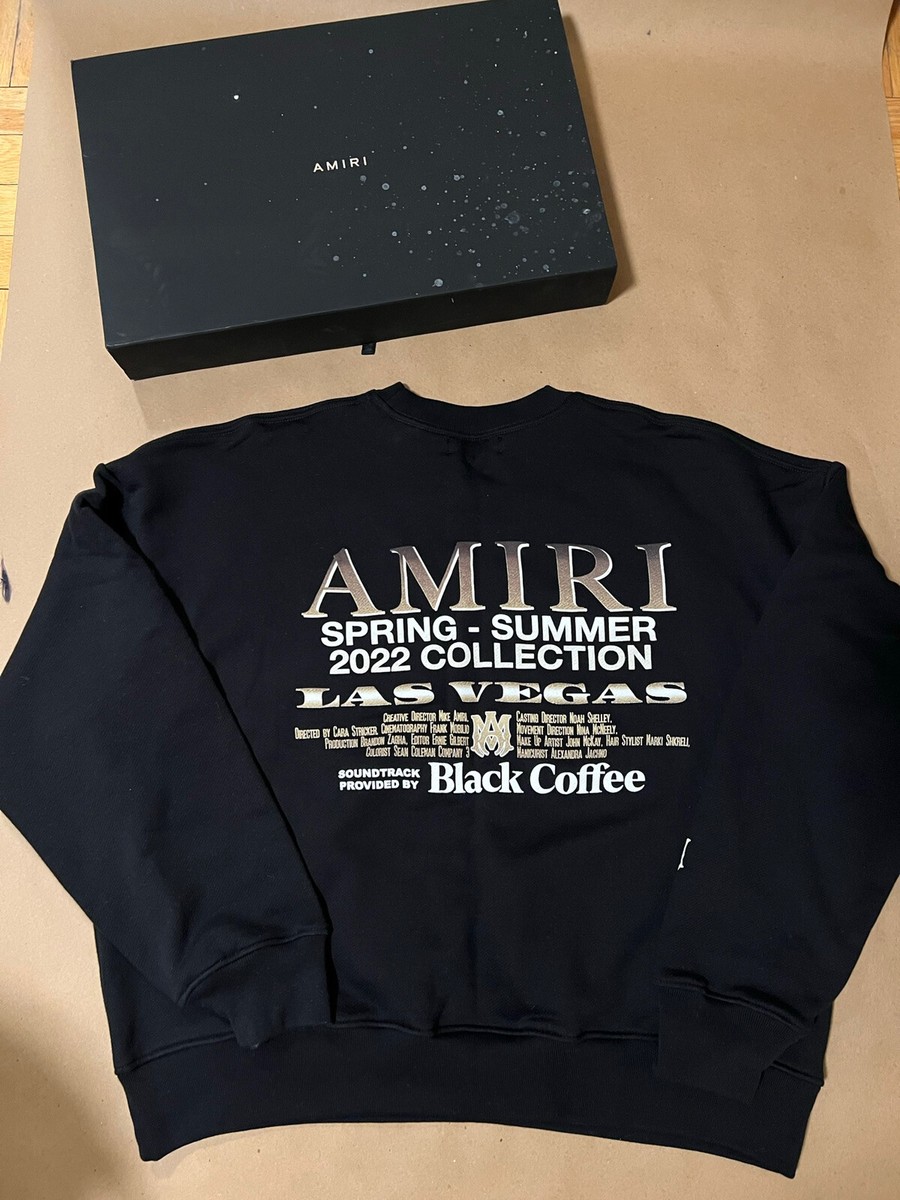 Amiri Black Coffee Las Vegas Invite Only Crewneck Size Medium Rare 