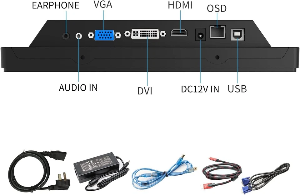 GreenTouch 10.4 Inch Touch Screen Monitor Open Frame Touch Monitor USB DVI VGA - Image 2 of 4