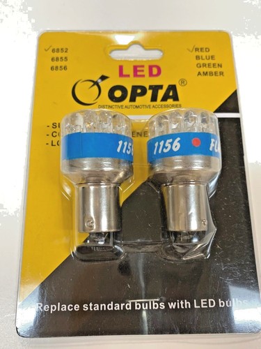 2 PC 1156 7506 LED 19 SMDs RED REPLACEMENT PARKING TAIL SIDE REVERS BULBS #6852 - Picture 1 of 6