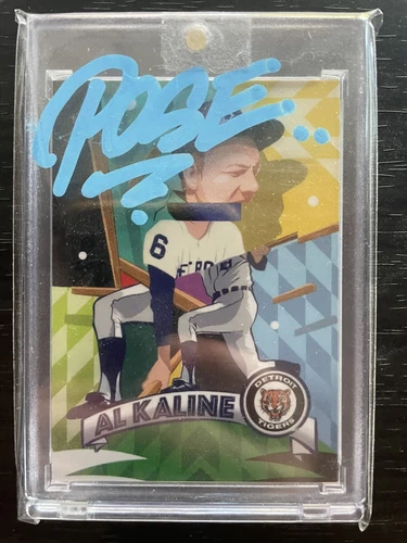 topps project 70 al kaline pose msk jordan nickel Signed Rare Graffiti Art