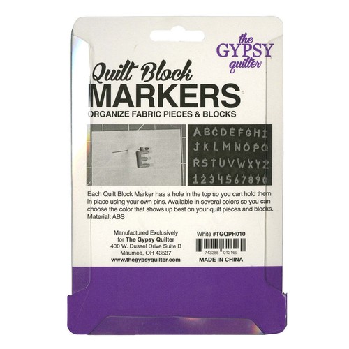 Marcadores de bloque de edredón blanco de Purple Hobbies LLC para The Gypsy Quilter - Imagen 3 de 3