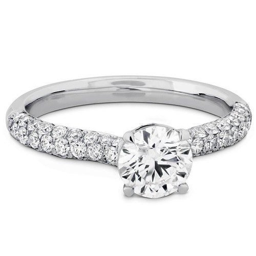 Hearts on Fire 18k Euphoria Diamond Pave Engagement Ring HBSHEUP00568WC-C - Picture 3 of 3