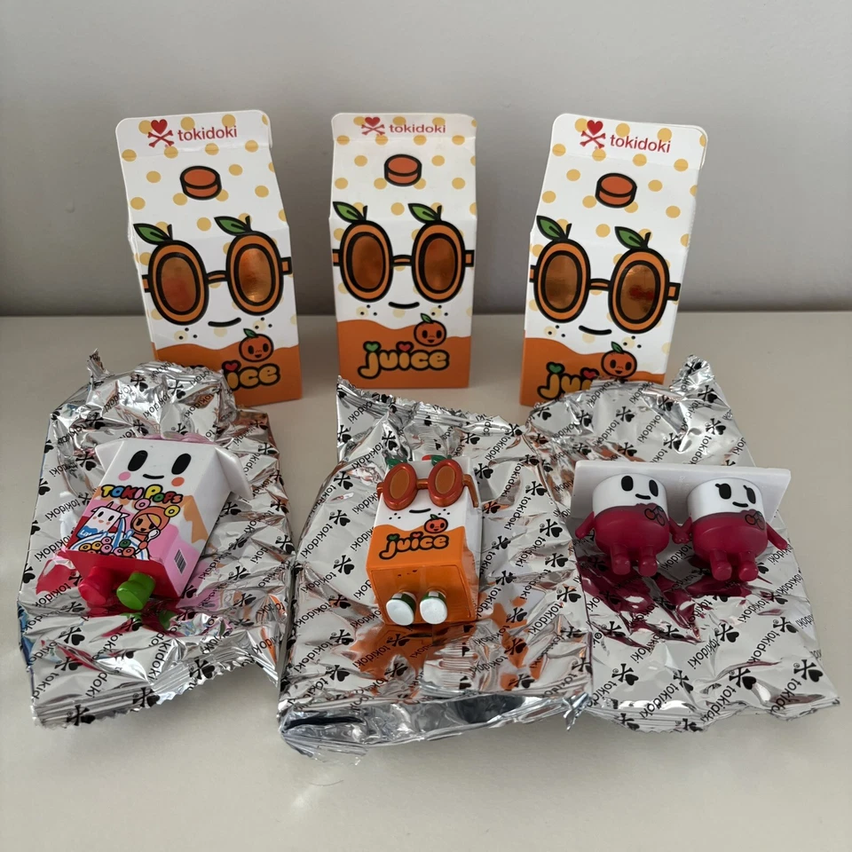 TOKIDOKI MOOFIA BREAKFAST BESTIES LOT OF 3-TOKIPOPS, JUICY JUICE, TWINSIES - Image 2 of 4