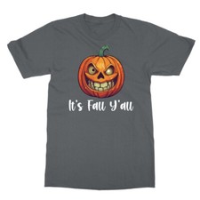Scary Pumpkin Its Fall Y'all Funny Halloween Party Unisex T-Shirt