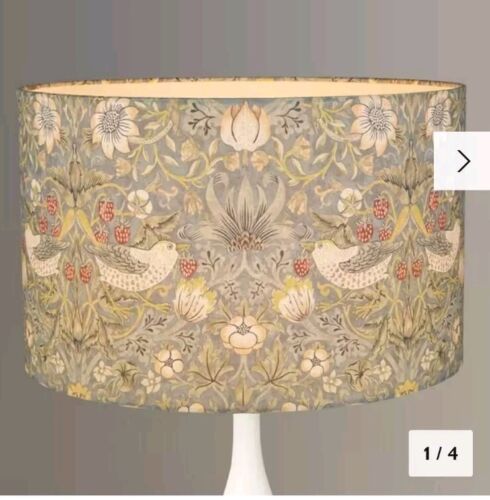 John Lewis William Morris Strawberry Thief Aqua Lampshade 40cm READ DESCRIPTION