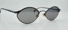 Vintage Emporio Armarni 022 887 Gray Oval Metal Sunglasses Italy FRAMES ONLY