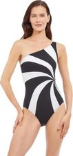 GOTTEX Standard Timeless Shoulder One Piece in Black/White Size 12