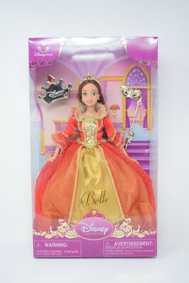belle doll red dress Disney Belle Doll~Enchanted Holiday gown and