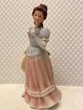 Homco Victorian Lady Figurine 1452 Lady Camille Vintage Porcelain Home Interior