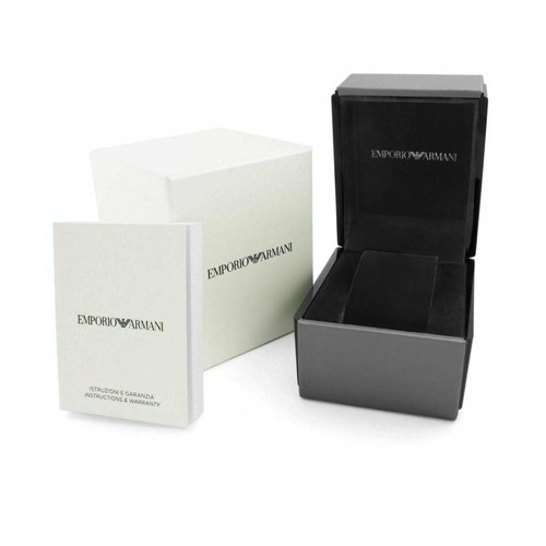 EMPORIO ARMANI AR11118 Argento Classico Acciaio Inox Tre Mani 43MM NUOVO - Foto 3 di 3