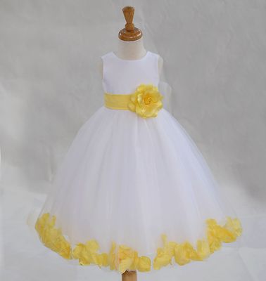 USA FREE SHIPPING WEDDING WHITE GIRL DRESS FLOWER PAGEANT COMMUNION EASTER NEW 