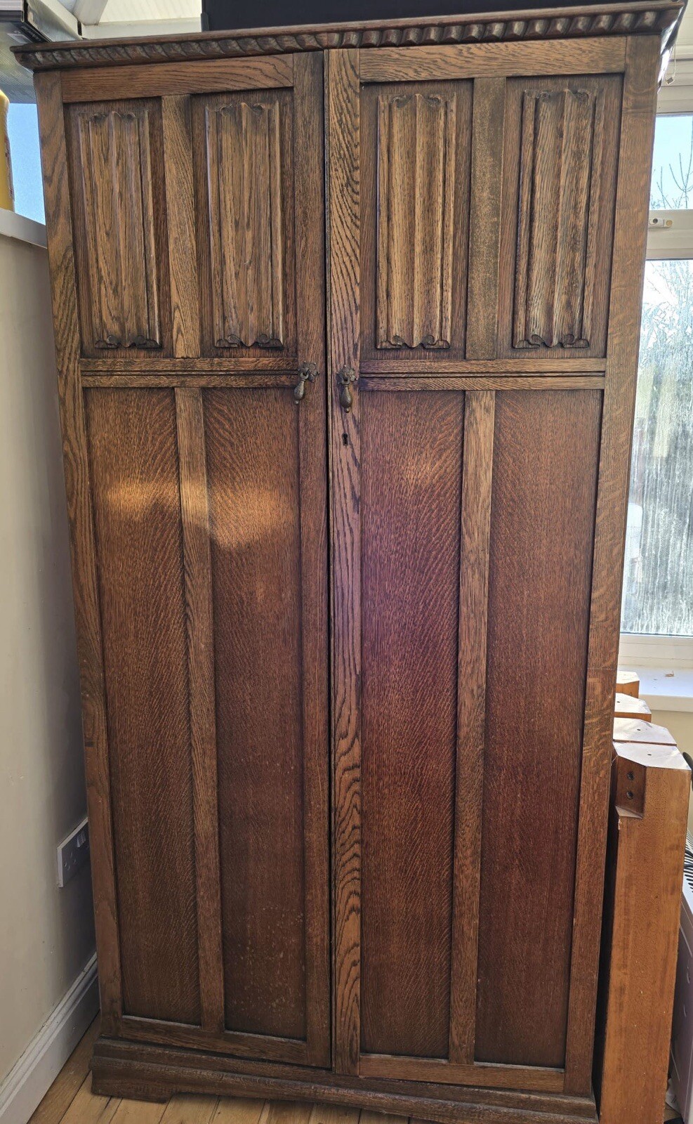 Crown AY Solid Oak Freestanding Wardrobe | eBay UK