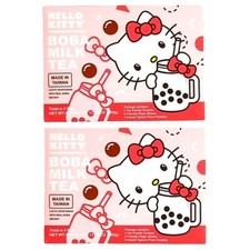 2 X Hello Kitty Boba Milk Tea Yummy Hot Or Cold  Total 8 Sets 