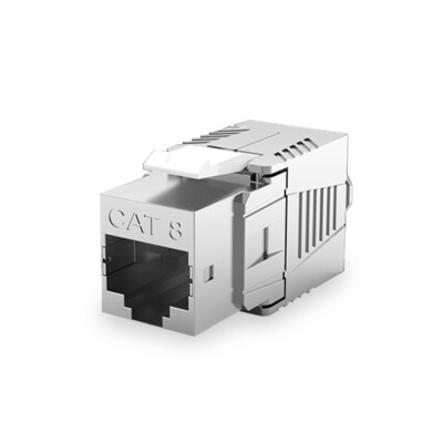 CAT8 RJ45 Keystone Jack Einbaubuchse FTP Modul Patchkabel Netzwerkkabel Adapter
