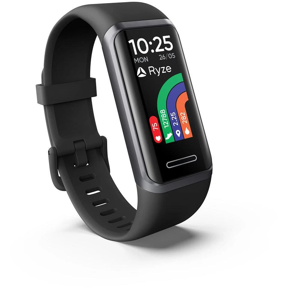 Ryze ELEVATE Fitness Wellbeing Smart Watch with Alexa Dark Grey