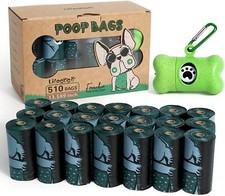 Biodegradable Poop Bags Pick up Pet Dog Waste Bags, 510 Count with 1 Dispenser