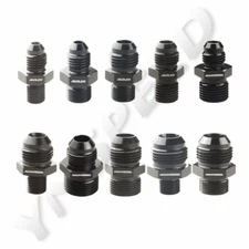 US SHIP -4AN 6AN 8AN 10AN 12AN Male To Metric Aluminum Straight Fitting Adapter