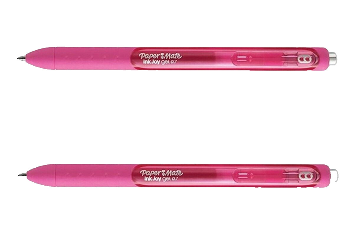 Paper Mate InkJoy Gel Pens Retract Smooth Pink 2/Pk Office