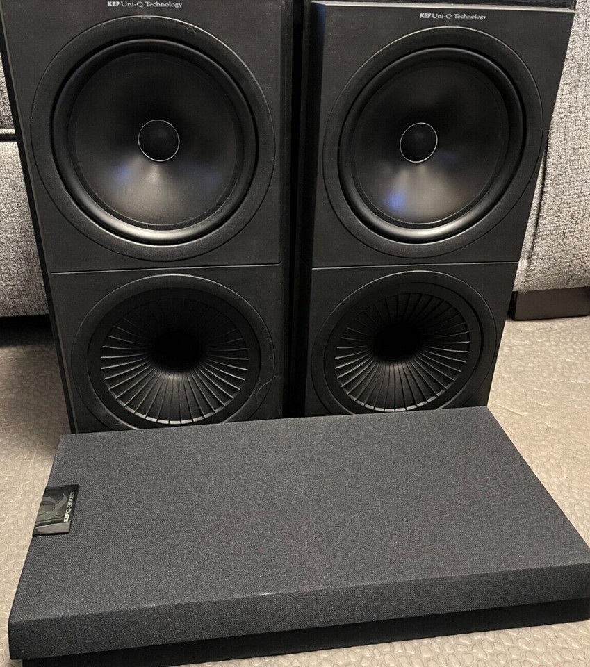 🔊KEF QSeries Q60 2Way Bookshelf Speakers Pair Q60 100W 8Ohm eBay