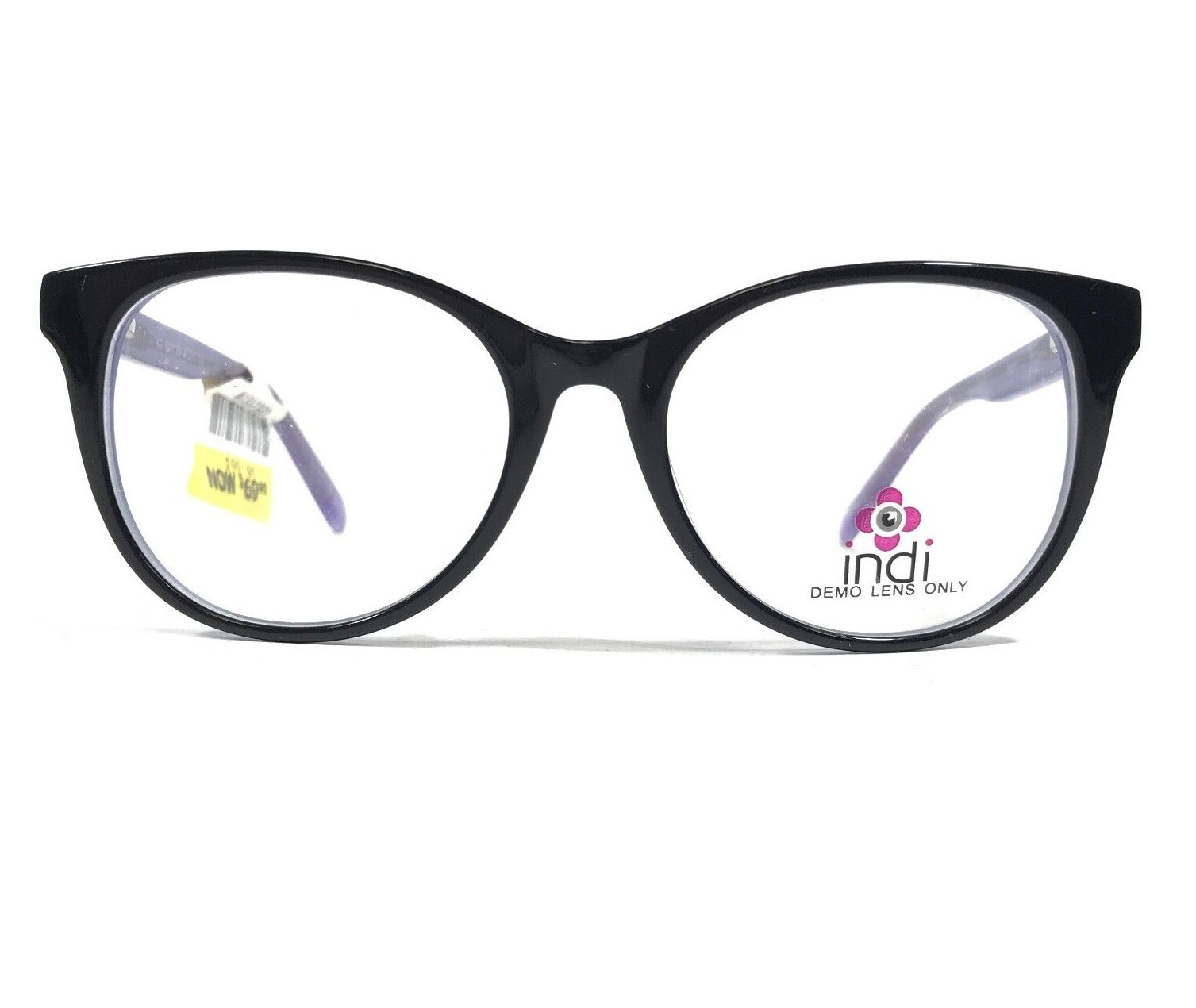 Оправа для детских очков Indi KG 6001 BK Черная фиолетовая круглая с полной оправой 47-17-135