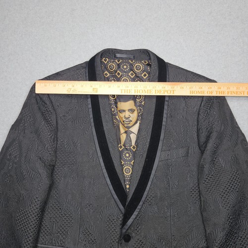 Empire Blazer Jacket Mens XL Black Paisley Fox Lucious Lyon Costume Cosplay - Picture 14 of 15