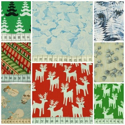 Patchworkstoff 50x 110cm Baumwolle Thema Weihnachten