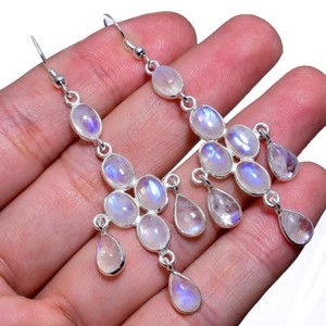 925-Sterling-Silver-Jewelry-Rainbow-Moonstone-Gemstone-Dangle-Earrings-2-5-034
