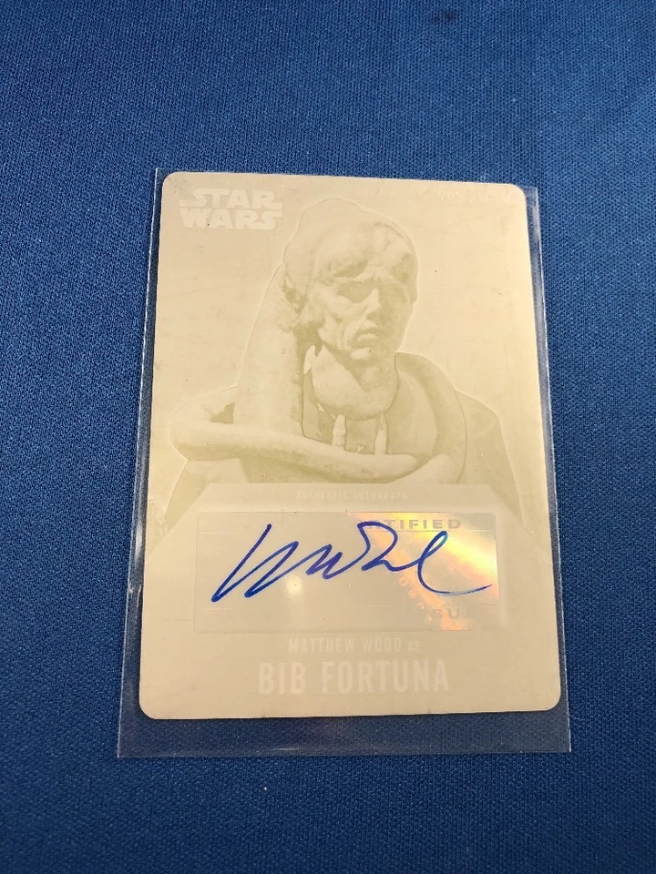 2016 Topps Star Wars Evolution Yellow Press Plate Autograph 1 Of 1 Matthew Wood - Image 4 of 4