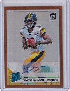 Diontae Johnson 2019 Panini Donruss Optic Rated Rookie Bronze Holo Prizm Rc Auto