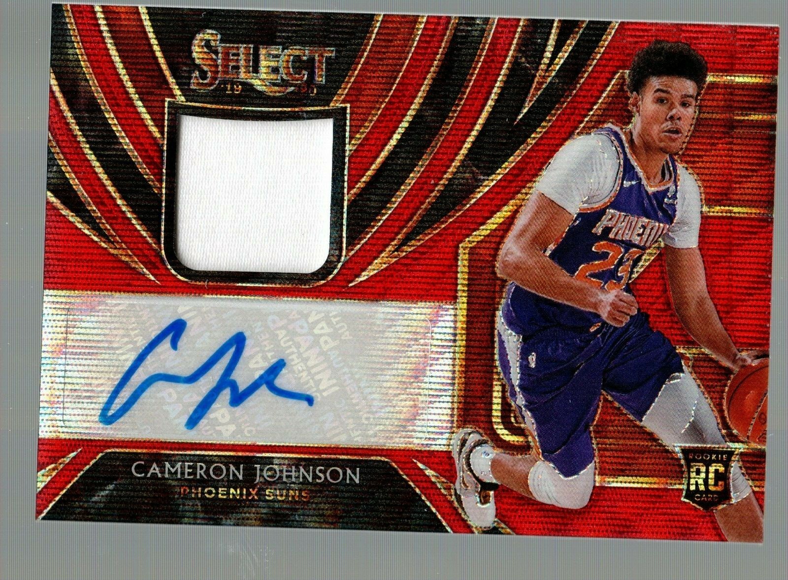 2019-20 Select Rookie Jersey Autographs Prizms Red Wave #13 Cameron Johnson